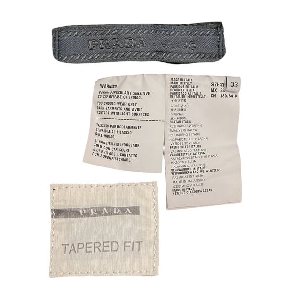 Prada Tapered Fit Denim Jeans Women’s Size 33 in Washed Out Black - Picture 5 of 5